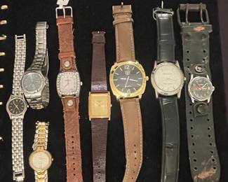 Women’s & Men’s Wristwatches, including Fossil, Seiko, Citizen, Timex, Caravelle & more