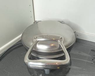 AllClad Stainless Steel Round Waffle Maker