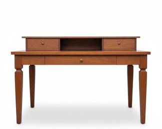 Crate and Barrel Wooden Writing Desk with Hutch