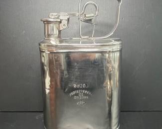 Vintage Protectoseal Co. Chicago SA Stainless Steel Safety Can