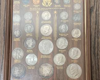 U.S. th Century Type Coins Display