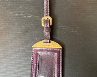 Prada Leather Luggage Tag