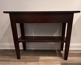 Dark Wood Console Side with Shelf