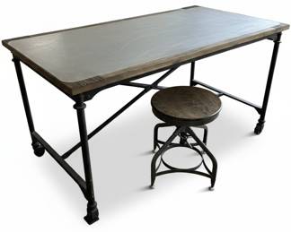 Restoration Hardware Flatiron Desk and Stool
