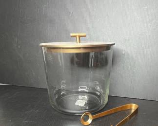 Pottery Barn Bleecker Ice Bucket with Tongs second image