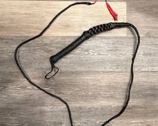 Braided Leather Bullwhip