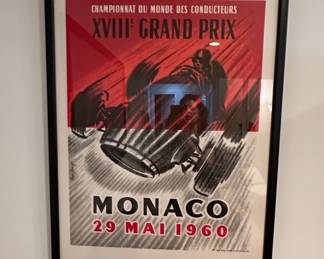 Monaco Grand Prix Poster by Ren Lorenzi