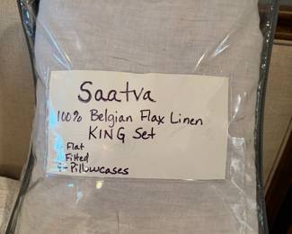 Saatva 100% Belgian Flax Linen King Set