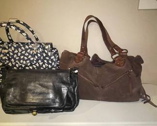 Lucky Brand Brown Suede Hobo & Hobo Black Shoulder bag 