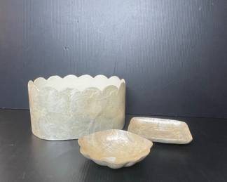 Capiz Shell Decorative Bowls