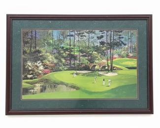 Framed Print of Augusta National Golf Club  th Hole Azalea