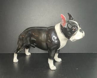 Boston Terrier Porcelain Figurine