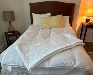 Wooden Headboard and Bed Frame