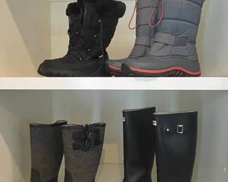 Assorted Women's Boots: Hunter Rain Boots and Winter Boots