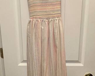 Madewell RuffleStrap Smocked Dress in Rainbow Stripe second image