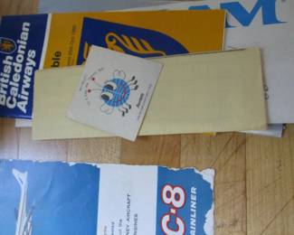 Airlines advertising ephemera