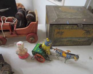 Antique toys and tin