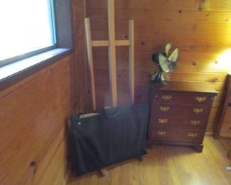 Artists portfolio and easel