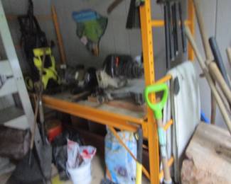 Tools and more tools, shelving
