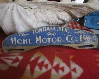 Vintage License plate topper