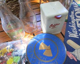 Vintage tins and bottles