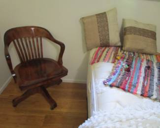 Textiles and vintage/antique office chair