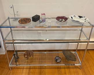 Chrome & Glass Console