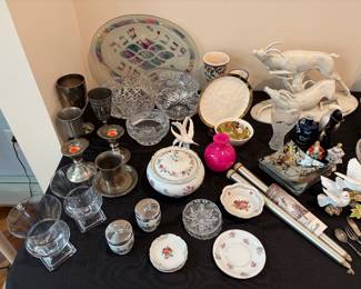 Silverplate & Cut Crystal 