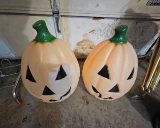 Vintage Halloween pumpkin blowmolds 
