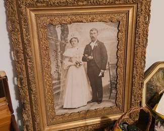 Antique picture with frame