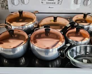 vintage Wear-Ever Hallite pots and pans