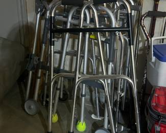 Several pieces of mobility equipment 