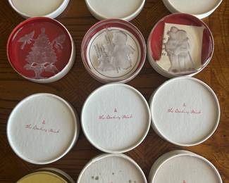 Several Danbury Mint Glass Ornaments 