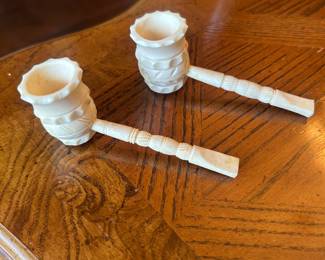 Carved bone pipes