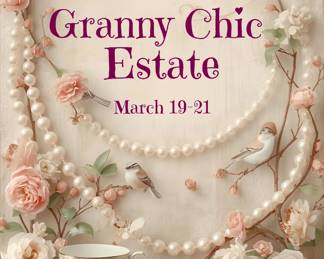 Soft Romantic Granny Chic Floral Poster