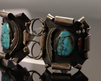 Huge sterling silver turquoise