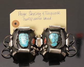 Huge sterling silver turquoise