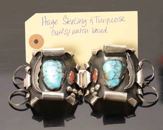 Huge sterling silver turquoise