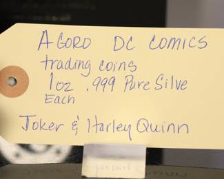 Find silver, DC Joker and Harley Quinn LTD 2oz