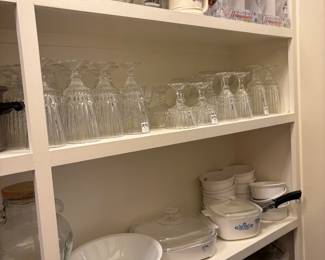 Vintage Fostoria Glassware, Vintage Corning Ware