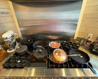 Cast Iron & Copper Cook Ware, Kitchen Aid Mixer