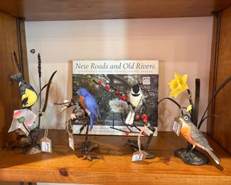 Vintage Signed Boehm Bird on Branch Bronze Art