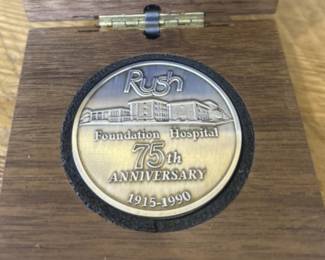 Rush Hospital 75th Anniversary Sterling Silver Token