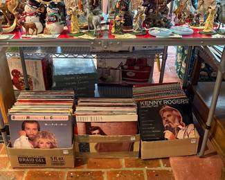 Vintage Vinyl Albums.  Hawthorn Village, Bradford Exchange, Thomas Kinkade 