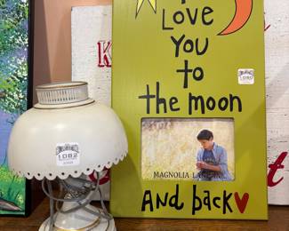 Vintage Metal Lamp, Wall Decor