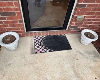 TWO CONCRETE PLANTERS