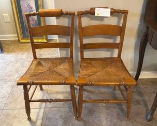 PAIR OF HITCHCOCK STYLE CHAIRS