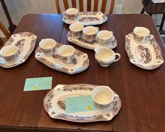JOHNSON BROS. HISTORIC AMERICA LUNCHEON SNACK SETS