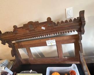 ANTIQUE EASTLAKE OVER MANTLE FURNITURE PIECE