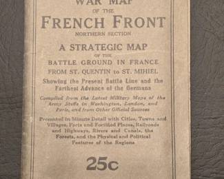 91 1917RandMcNallyWarMapOfTheFrenchFrontFromWWI